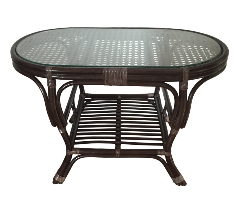 RattanWickerHomeFurniture Alisa Rattan Coffee Table with Magazine Rack